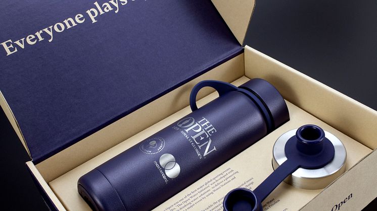 Bluewater gives golfing stars at the 149th Open at Sandwich in Kent, England their own personalised eco-friendly water bottle with their name engraved on the front designed to last a lifetime.