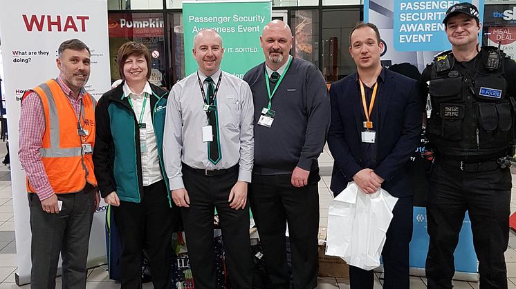 From left: Darren Hanley, head of security and emergency planning with revenue and security managers and a BTP officer 