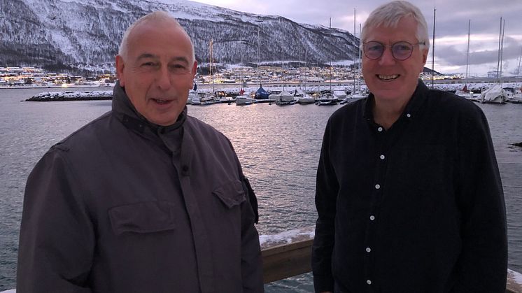 Paul Wassmann, UiT (left) and Stig Falk-Pedersen, Akvaplan-niva (Photo: Karine Nigar Aarskog).