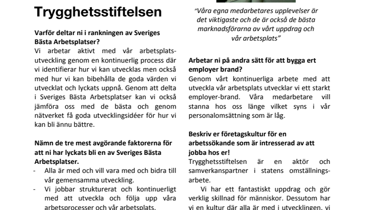 VD har ordet! - Caroline Söder Trygghetsstiftelsen