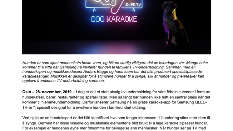 Samsung lanserer karaoke-app – for hunder