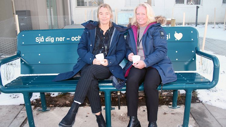 Växjös första fjärrvärmeuppvärmda bänk är här