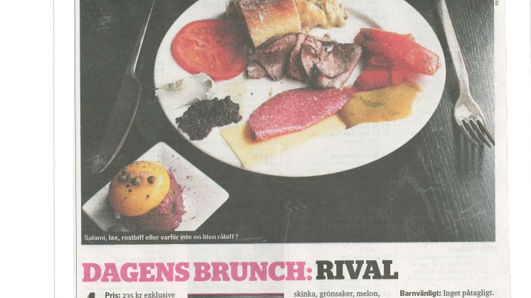 DN på stan 4 av 5 Rivals Betyg på Brunch