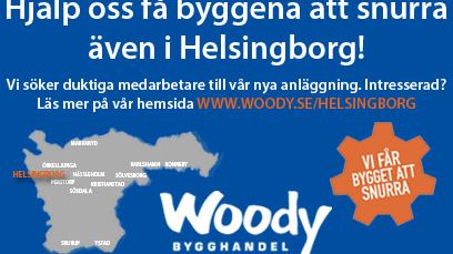 Snart öppnar Woody Bygghandel i Helsingborg