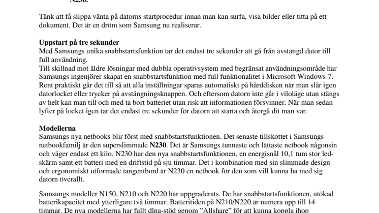 Samsung kapar väntetiderna