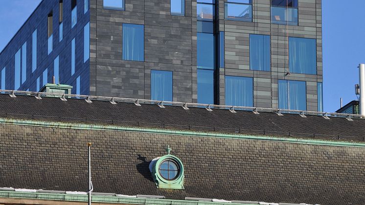 Fasadskiffer på Hotell Post i Göteborg
