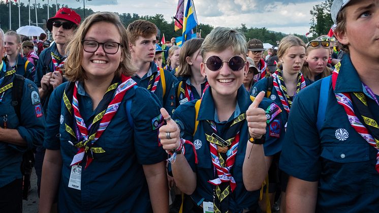 Svenska scouter på World Scout Jamboree i USA 2019. Foto: Patrik Hedljung