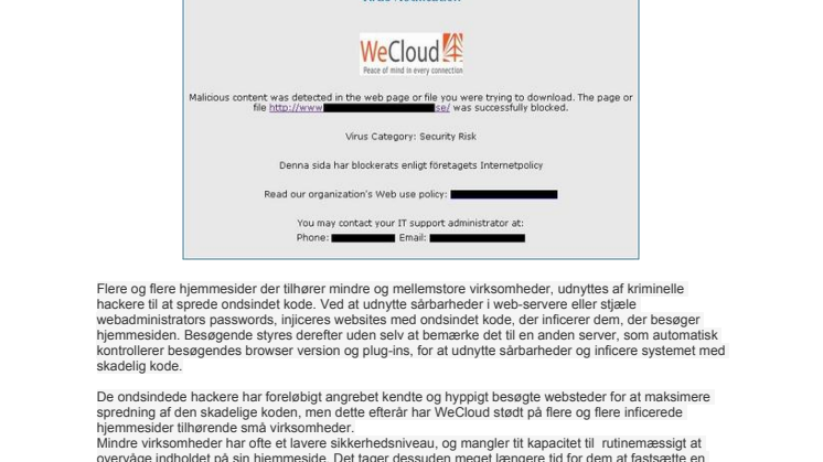 Malware spredes via mindre og mellemstore virksomheders websites