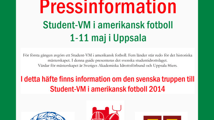 Guide: Sveriges trupp till Student-VM
