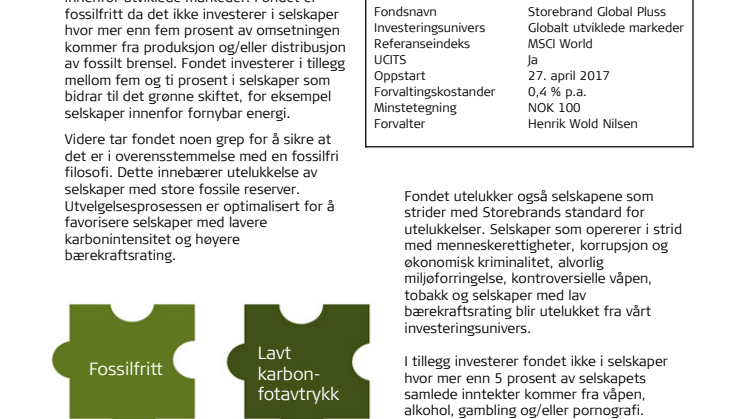 Her er Norges første fossilfrie indeksfond