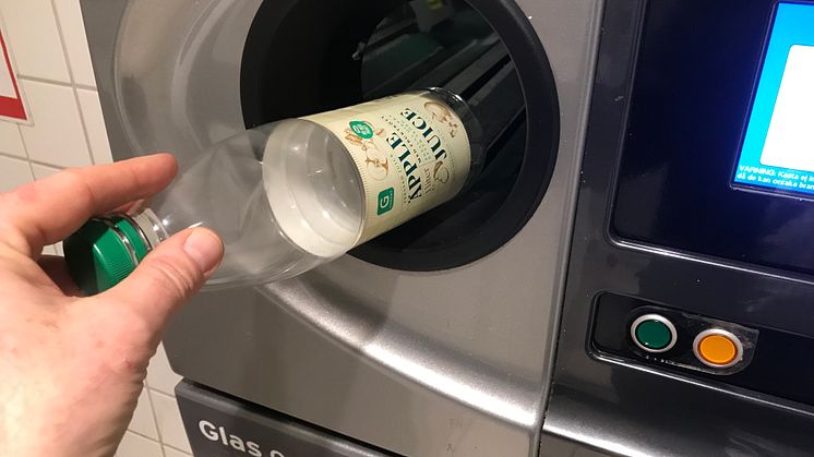 Succé för pant på Garants juice i plastflaskor