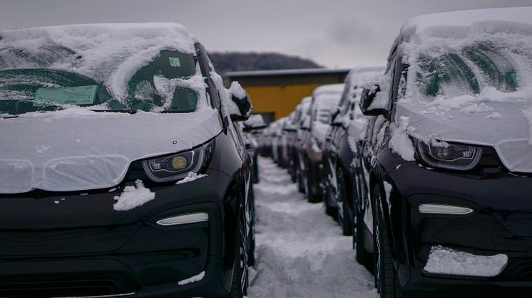 BMW i3 på kaia i Drammen