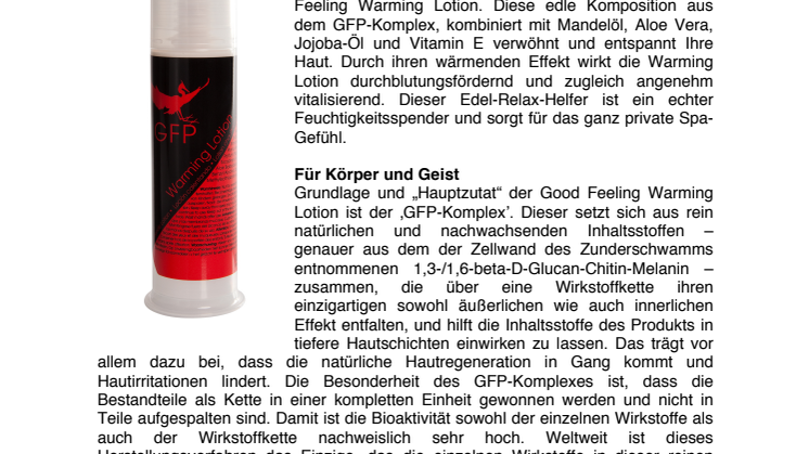 Lotion mit Spezialauftrag