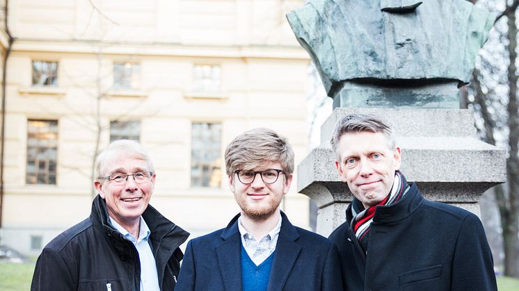 Förbundsrektor Åke Marcusson, nyvald förbundsordförande Vidar Aronsson och avgående förbundsordförande Jonatan Hjort (2011-2017) Foto: Anna Ledin Wirén