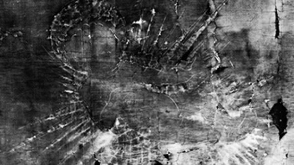 Bowes Museum panel Xray unmarked close up of baby Jesus (photo credit Northumbria University and The Bowes Museum)