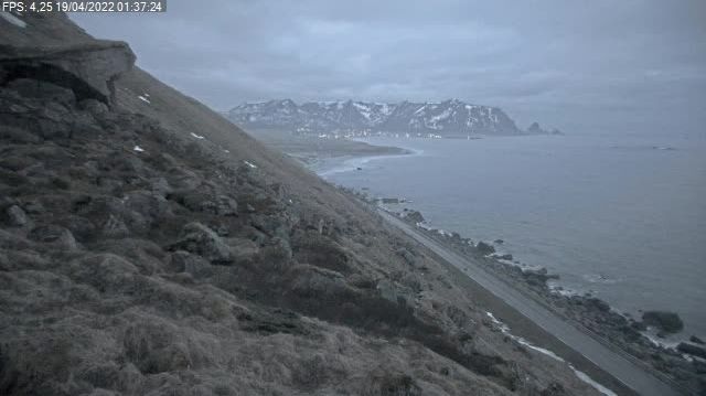 Steinsprang, Andøya - bunnkamera