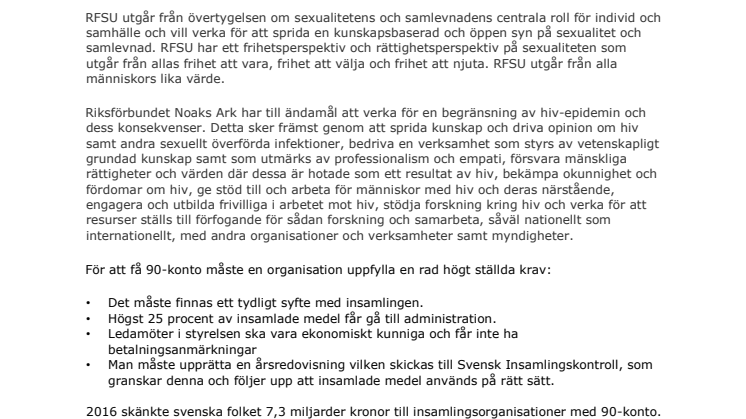 Två nya insamlingsorganisationer har beviljats 90-konto