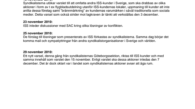 Detta har hänt i konflikten med syndikalisterna