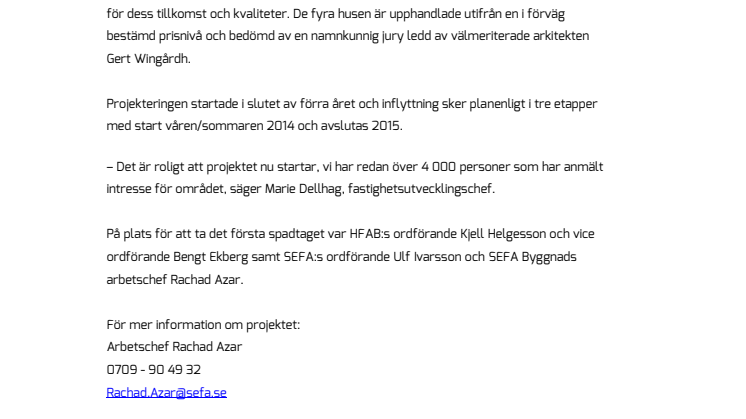 Första spadtaget för Kv Jordmånen i Halmstad