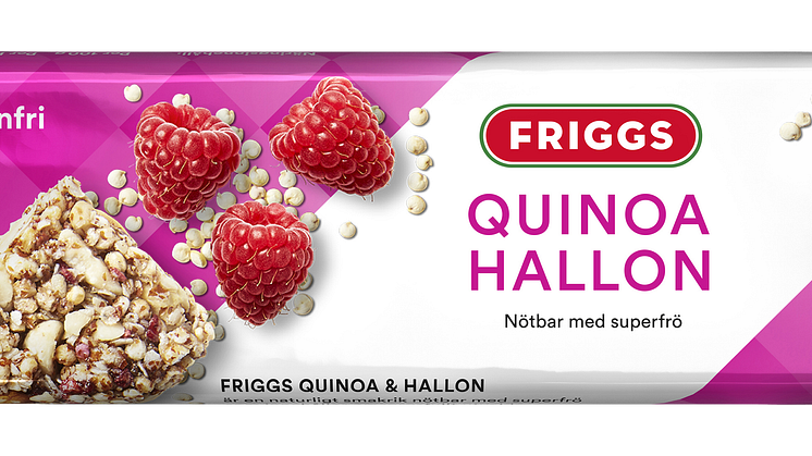 Friggs nøttebar med quinoa og bringebær