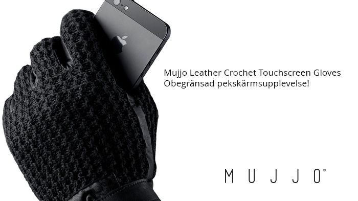 Mujjo Leather Crochet Touchscreen Gloves – Obegränsad pekskärmsupplevelse!