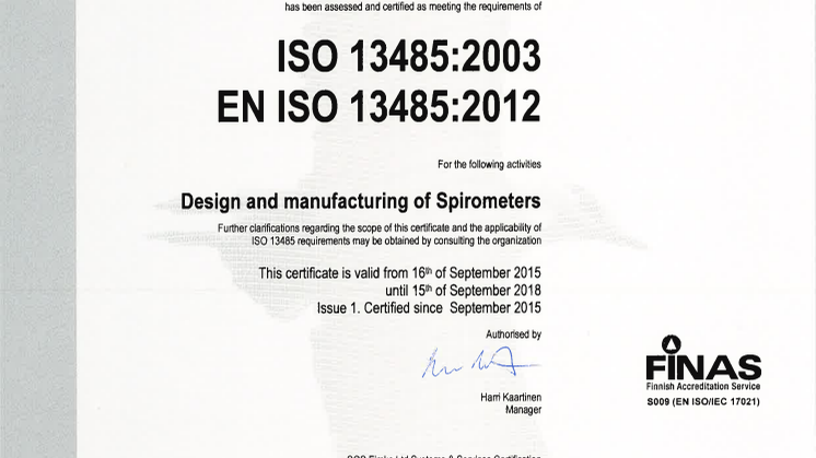 ISO certifikat 