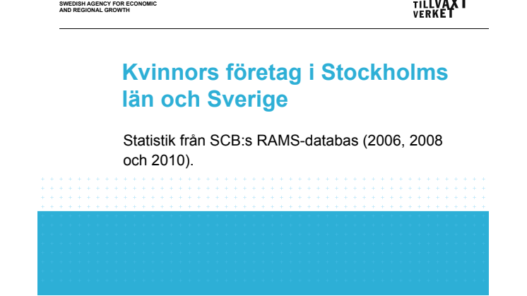 Antal företag som drivs av män respektive kvinnor 2006-2010 Stockholm