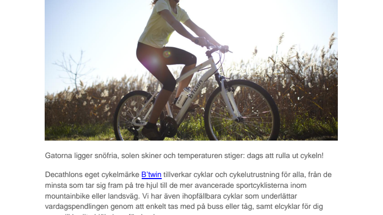 Rulla våren till mötes: Decathlons cykelkatalog är här