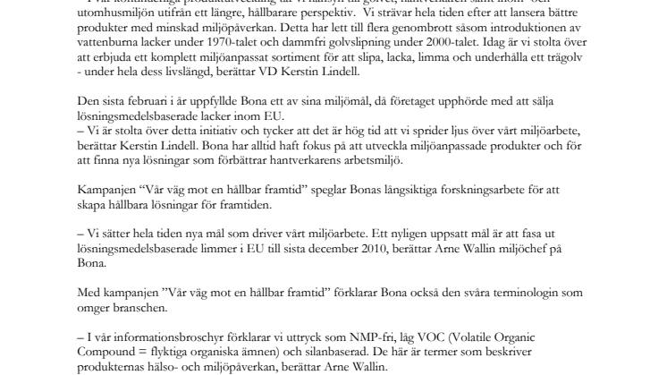 Bona: Vår väg mot en hållbar framtid