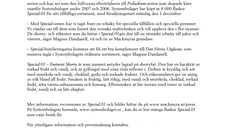 Julens whiskynyhet kommer från Mackmyra