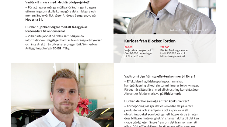 4 bilhandlare tycker till om automatisk fordonsinfo - Blockets nya funktion