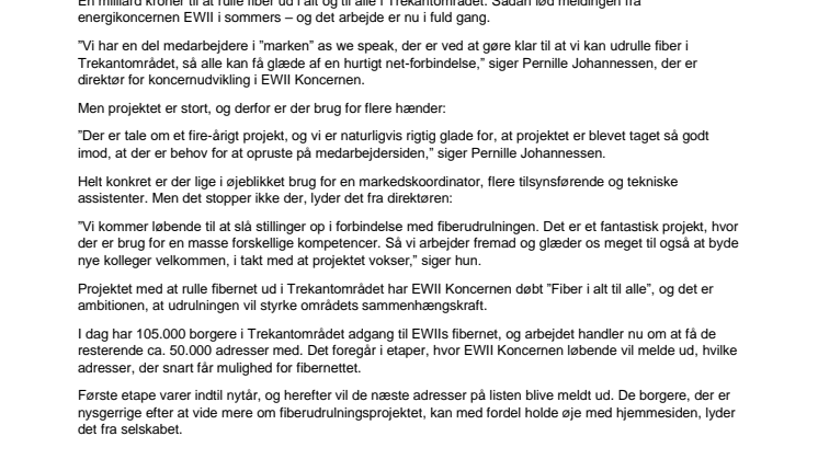 Fiber-udrulning skaber job i Trekantområdet 