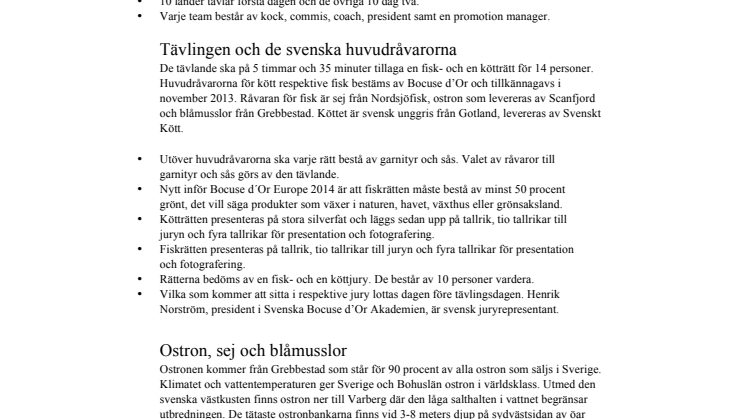 Fakta om Bocuse d’Or och den svenska satsningen