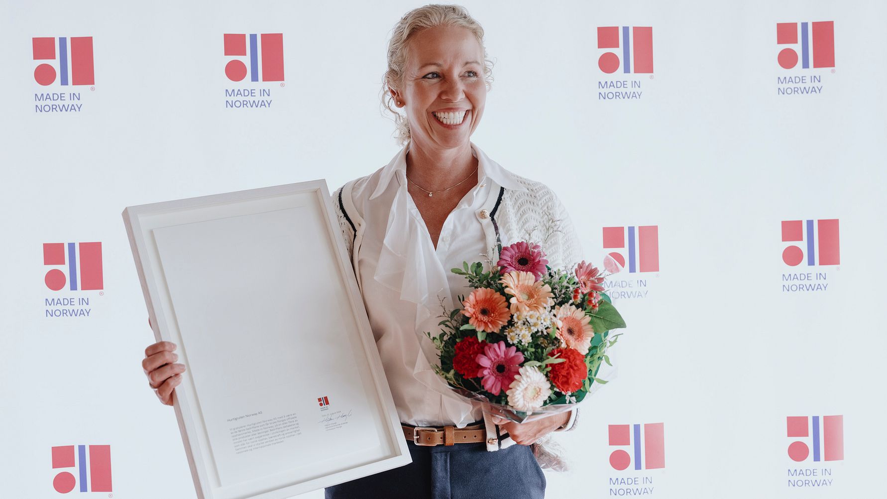 Hurtigruten CEO Hedda Felin at Innovation Norway's Made in Norway launch, August 21, 2024. Credit: Innovation Norway (Image at LateCruiseNews.com - August 2024)