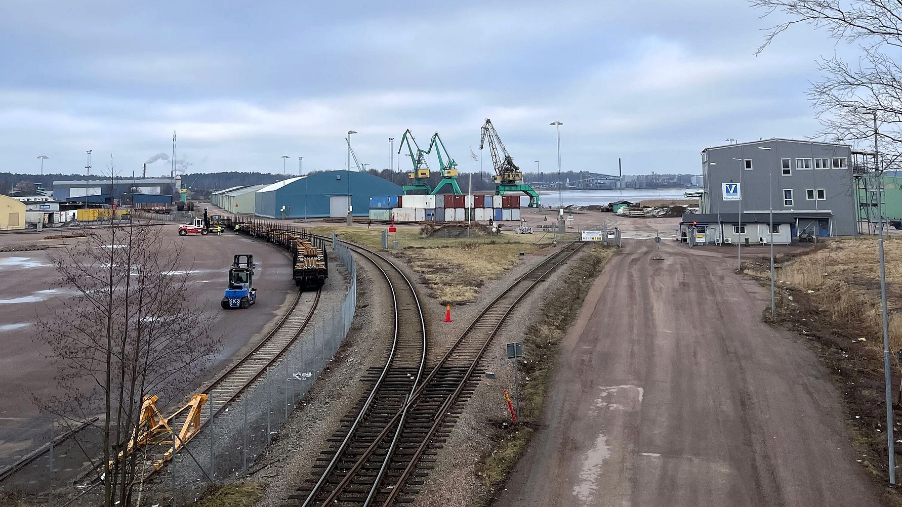 Del av industrispåret i Kristinehamn. 