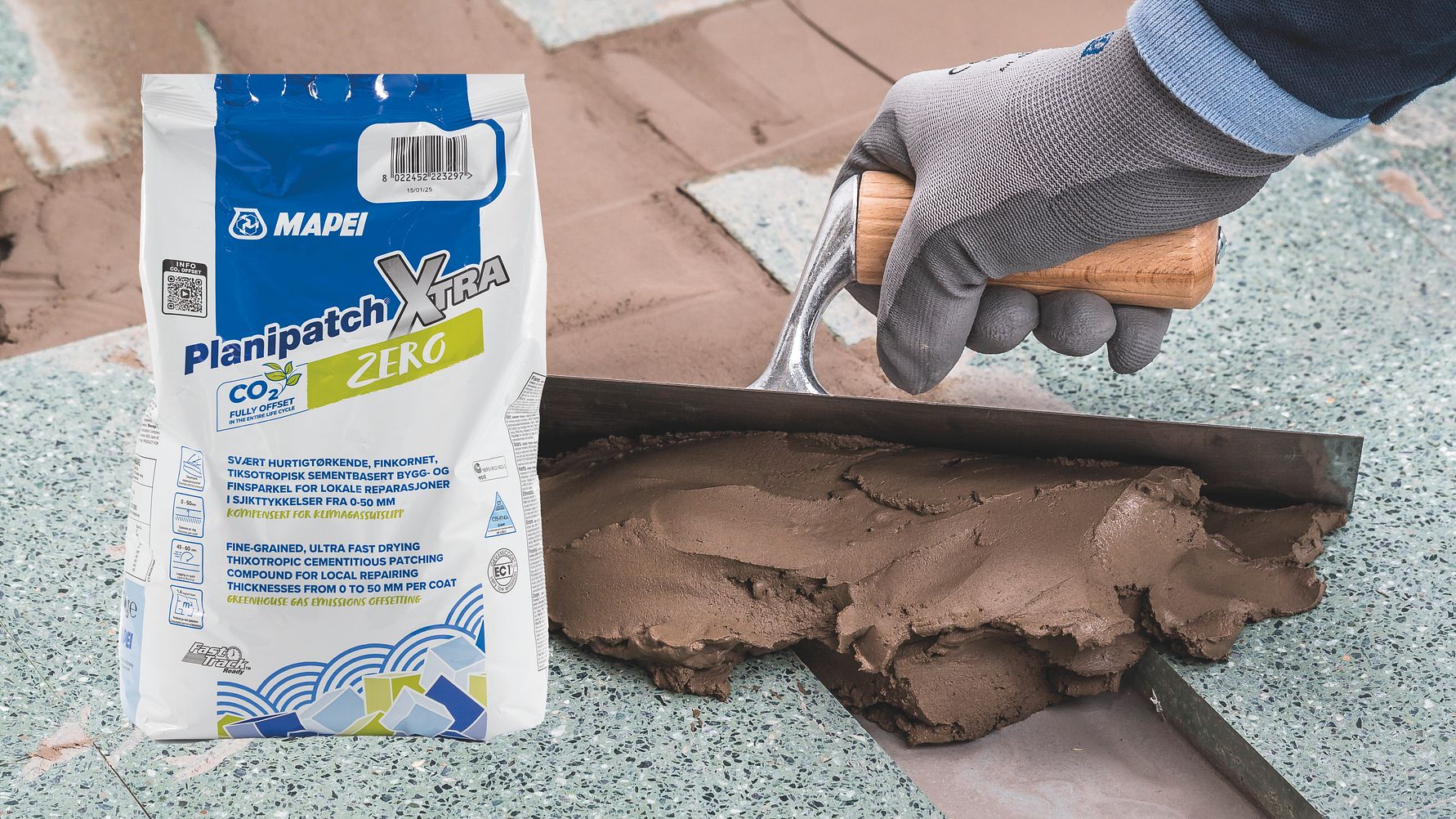 Planipatch Xtra Zero - Extremt snabbtorkande, cementbaserat bygg- och finspackel för lokala reparationer