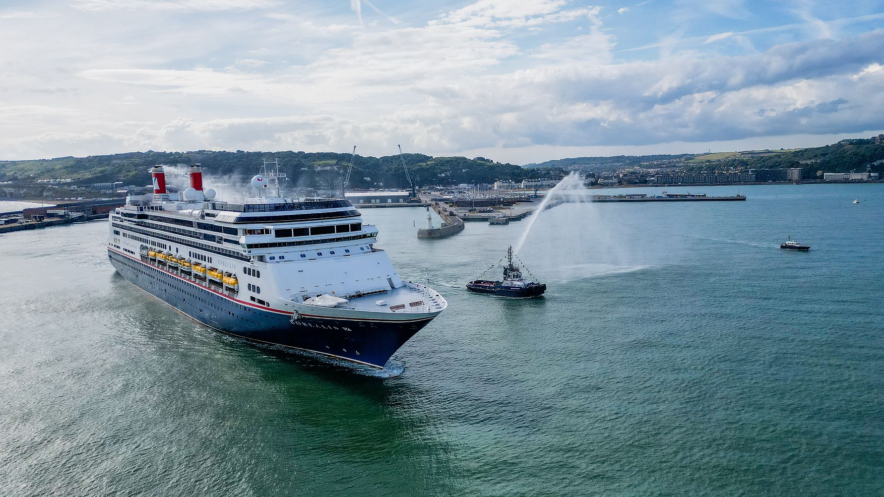 Port of Dover and Fred. Olsen Cruise Lines celebrate inaugural call of Borealis - Cruise Britain  (Image at LateCruiseNews.com - July 2024)