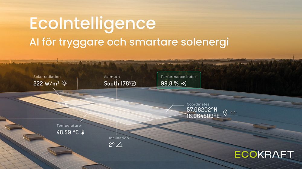 EcoIntelligence använder AI, satellitdata och digitala tvillingar för att upptäcka fel innan de påverkar produktionen, detta ger tydliga rapporter och proaktiv support till kunden.