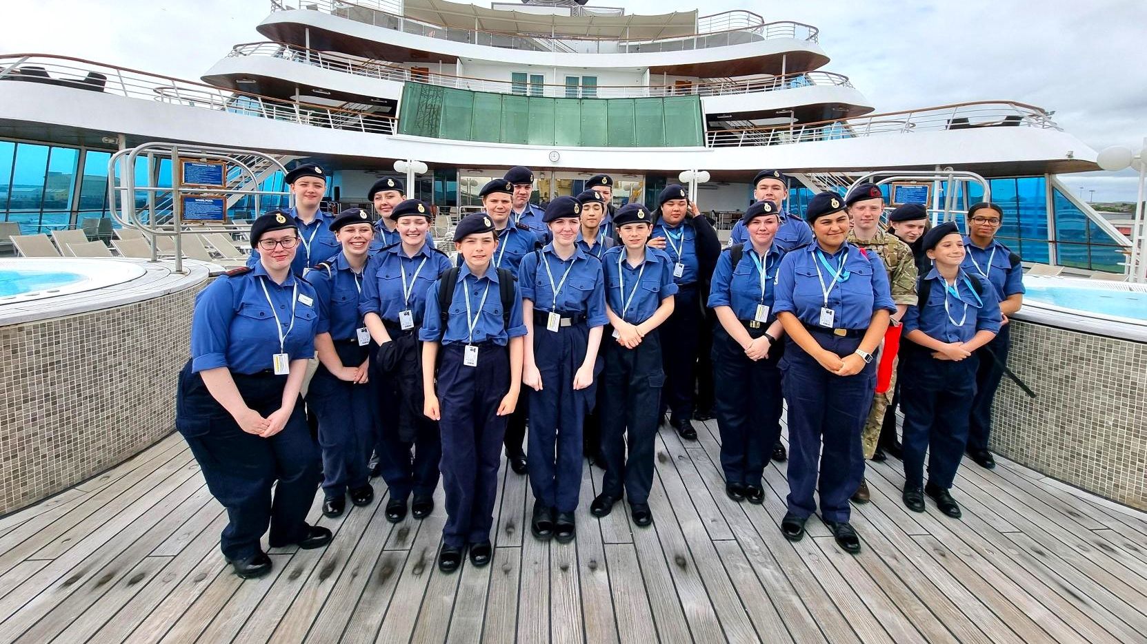 Edinburgh District Sea Cadets welcomed aboard Fred. Olsen Cruise Lines’ Balmoral in Rosyth (Image at LateCruiseNews.com - July 2024)