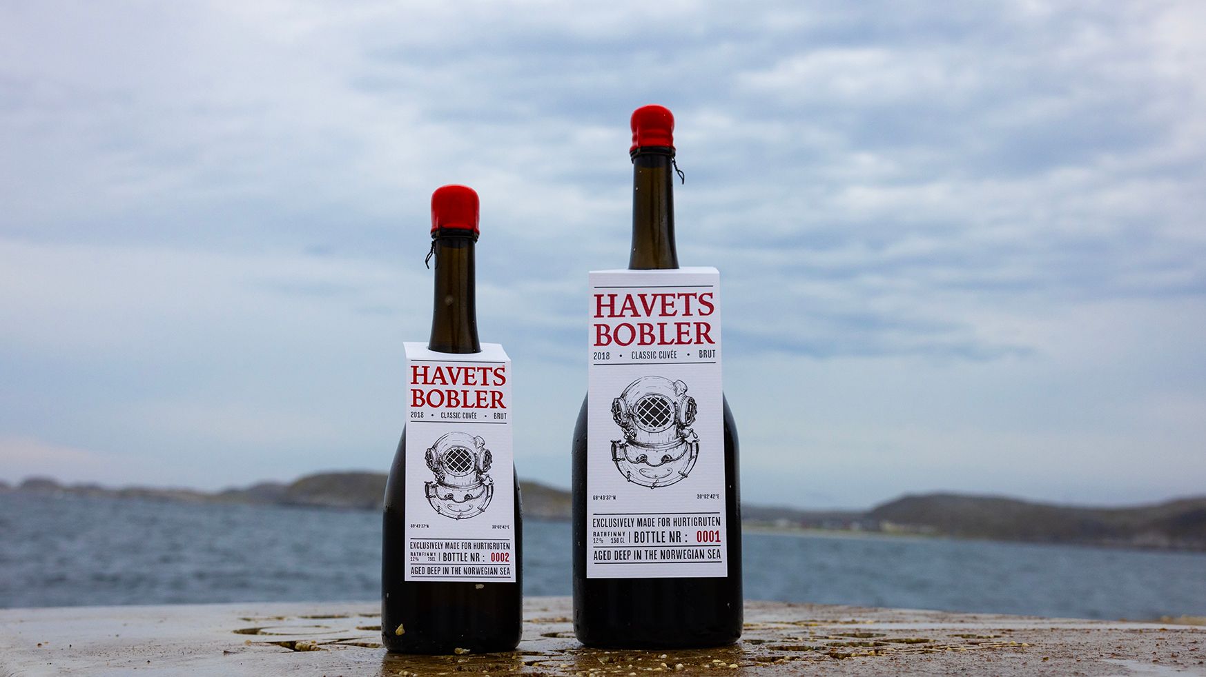 Hurtigruten has retrieved another 4,500 ‘Bubbles from the Sea’ sparkling wine bottles from the Arctic Sea off the coast of Norway (Image at LateCruiseNews.com - June 2024)
