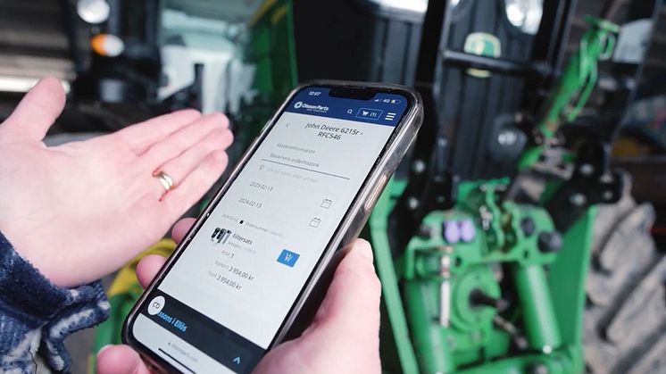 Olsson Parts lanserar "Mina maskiner” på olssonparts.com och blir första företaget i Sverige att erbjuda en teknisk lösning som sammanför alla traktorer- och entreprenadmaskiner på ett och samma ställe. ”En milstolpe för branschen”, menar IT-chef Chr