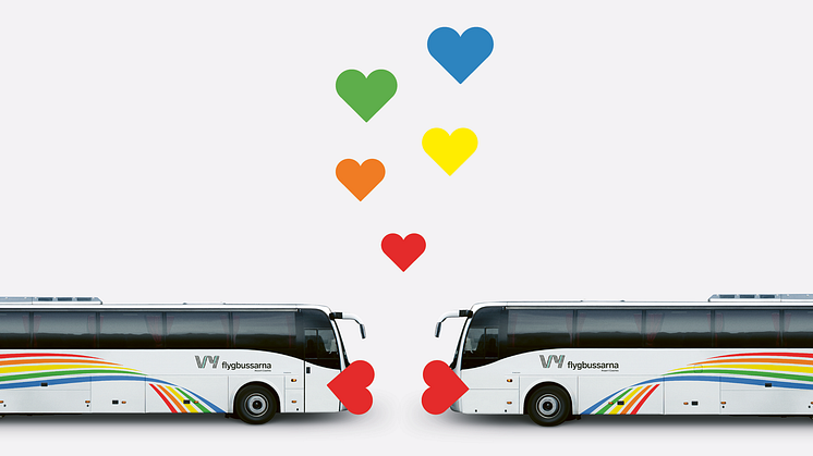 Vy flygbussarna är stolta supportrar av Stockholm Pride Parade 2024
