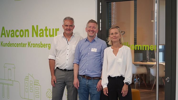 v.l.: Torsten Hausmann, Geschäftsführer Avacon Natur, Malte Friedrichs, Leiter Kundenmanagement Avacon Natur, Marit Müller, Vorständin Avacon 