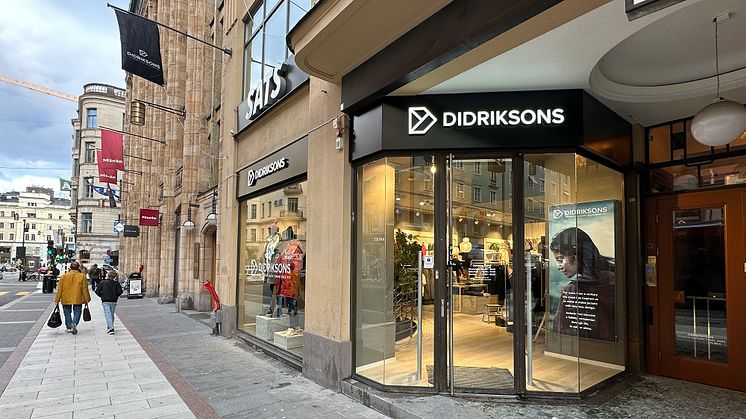 Didriksons nya brand store på Kungsgatan 7 i Stockholm öppnar 4 oktober.