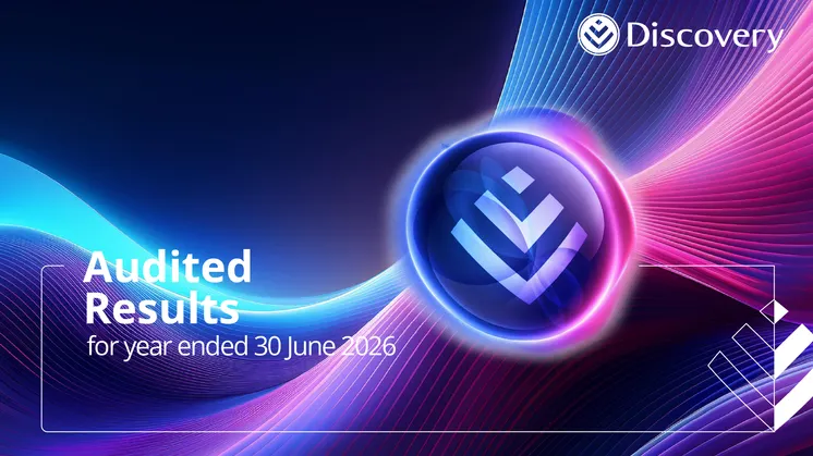 The Discovery logo with the heading: Audited results for the year ended 30 June 2026