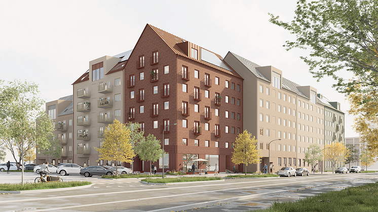 Det byggs ytterligare 140 lägenheter i Selma stad. Illustration: Kaminsky Arkitekter