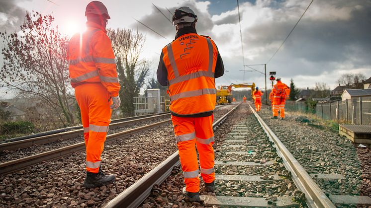 Engineers, such as these working elsewhere on the national rail network, will be busy this Easter 