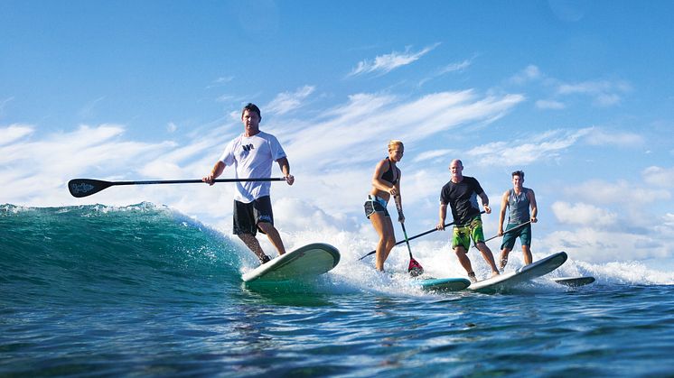 Beim SUP und Wingfoil Festival finden auf dem Wasser spannende Wettkämpfe statt ©Tourismus-Service Fehmarn