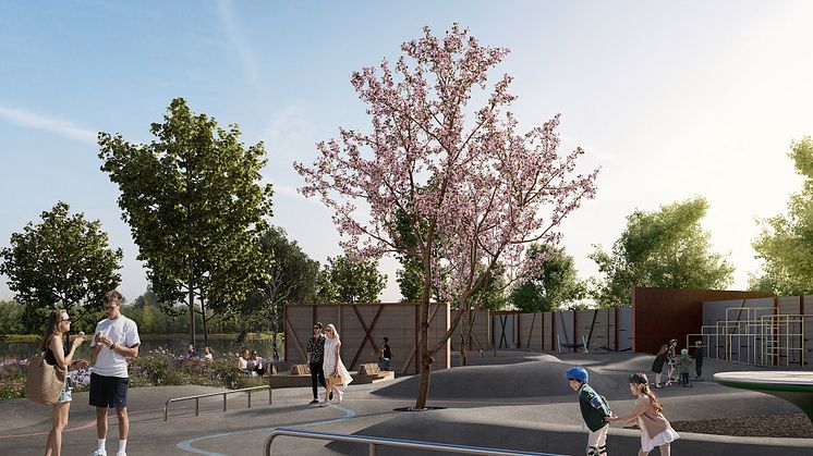 Så här kommer Lokstallsparken att se ut.
