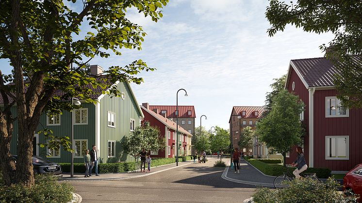 Visionsbild från Biskopsgården. Illustration: White Arkitekter